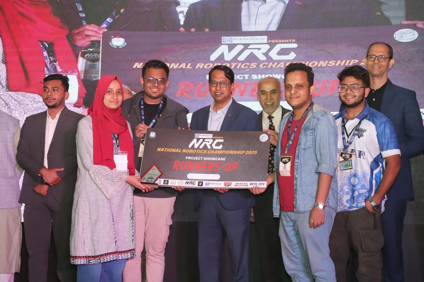 NRC 2025 project showcase runners-up on stage